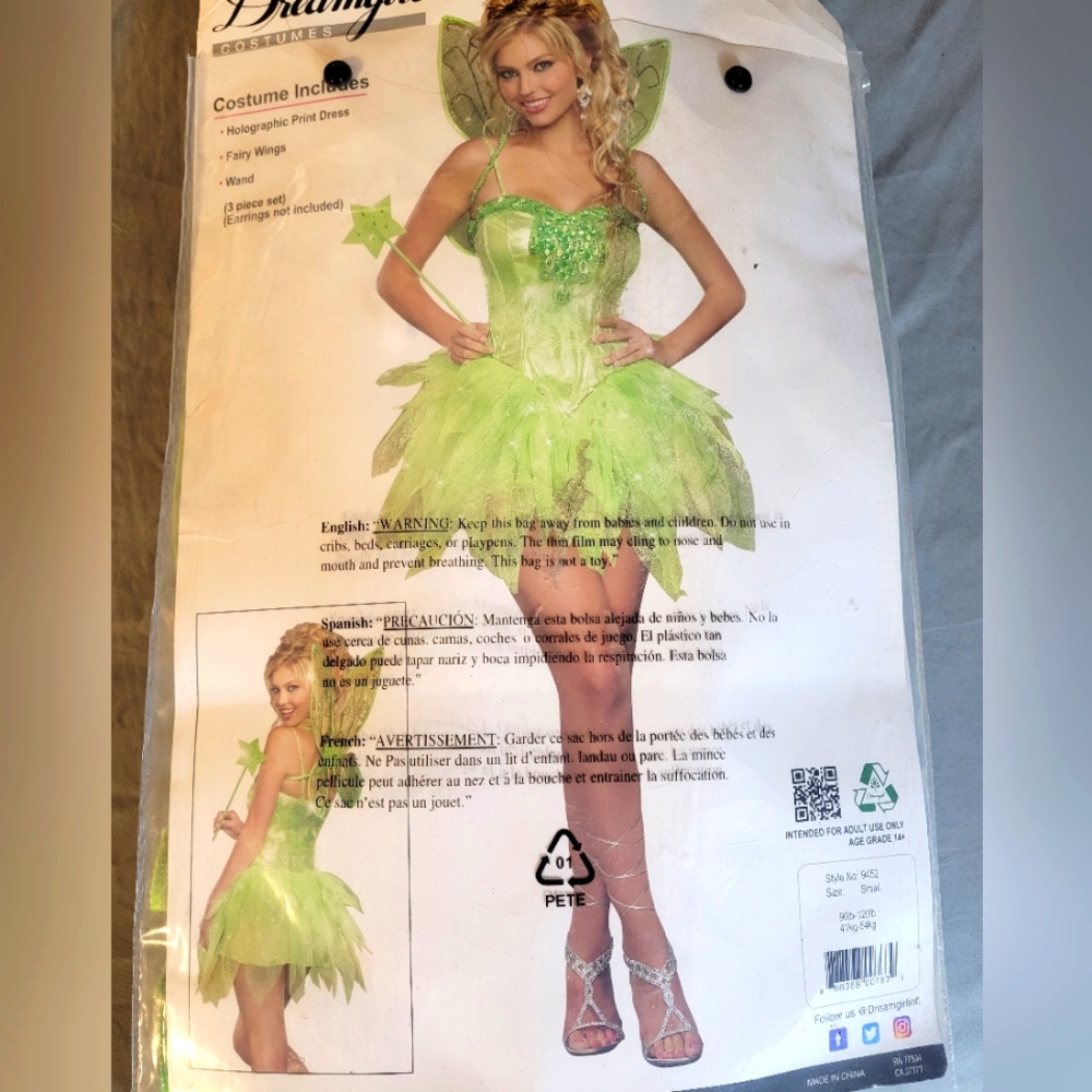 Dreamgirl Adult Tinkerbell Costume